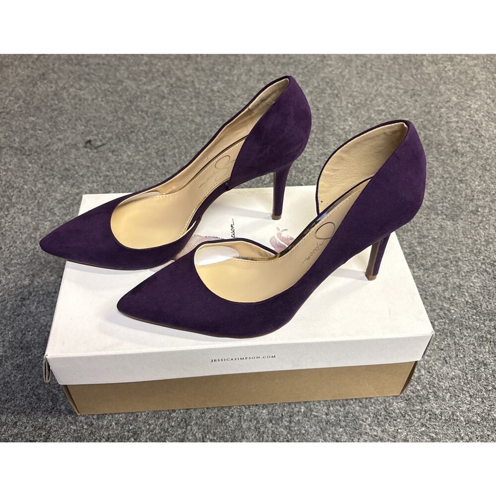 NEW Jessica Simpson Women's 6.5M Purple Suede Pointed toe High Heel Pump